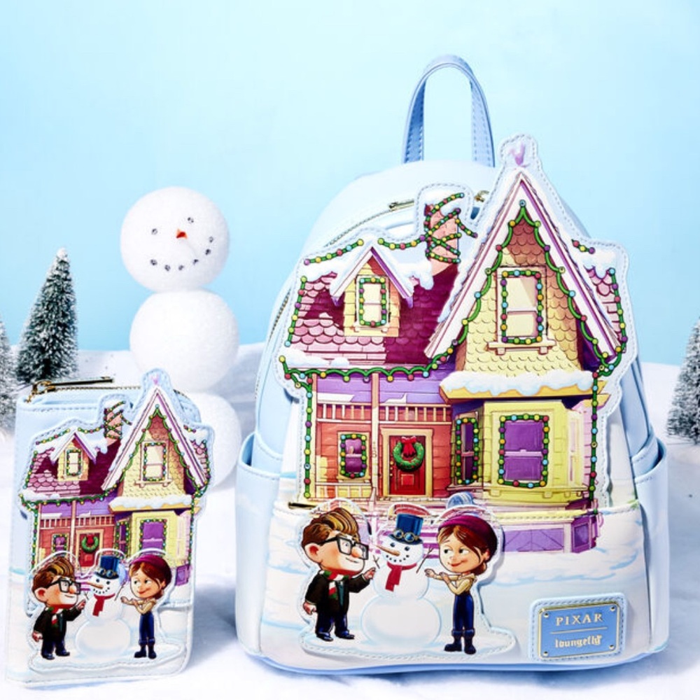 NWT SET Disney Pixar Loungefly UP mini backpack and wallet set - Picture 2 of 16